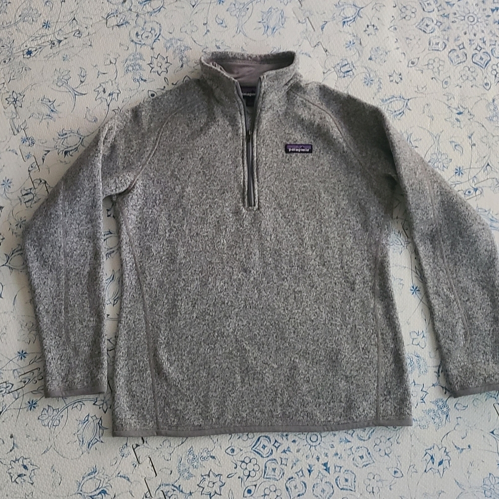 Patagonia Women's Better Sweater 1/4 Zip Pullover Large Gray